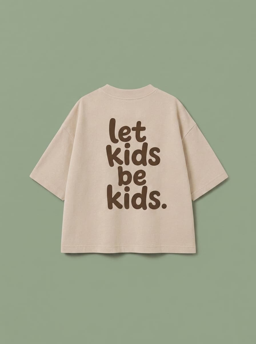 Latte — Boxy Oversize Tee  — alternate view